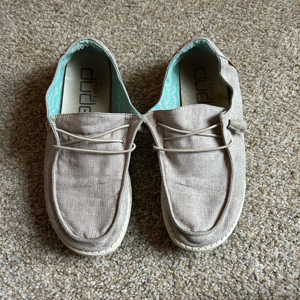 Hey Dude Women’s Casual Loafers - Light Gray/Tan
